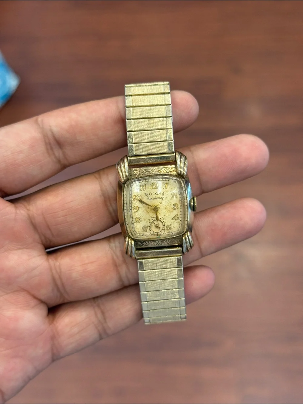 Bulova Excellency Vintage 26mm 1949 Men's winding Mechanical Wristwatch 10k GF
